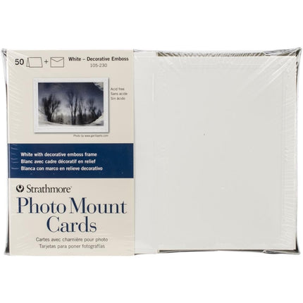 Box of 50 cards and white envelope Strathmore