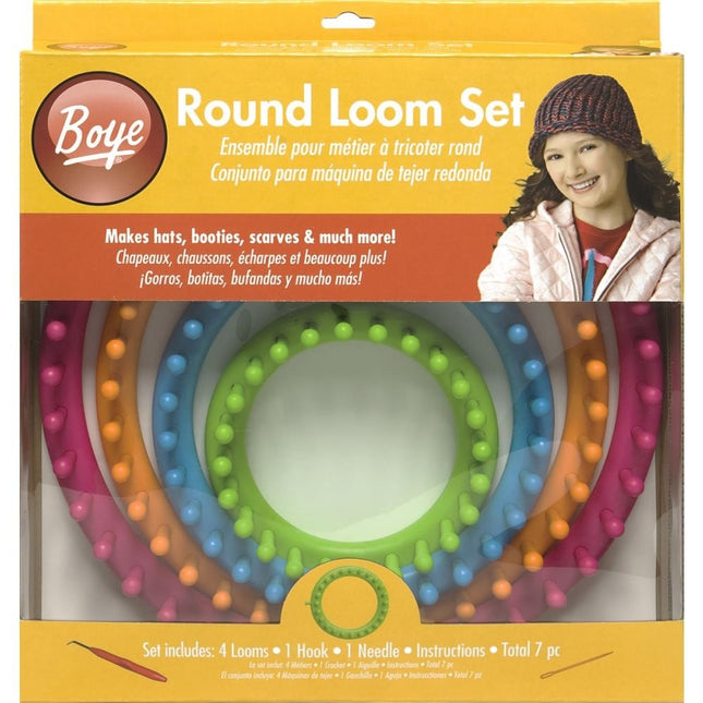 Round knitting loom set