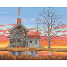 Painting 16*20 house at sunset