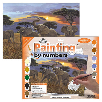 Painting no sunset on kilimanjaro