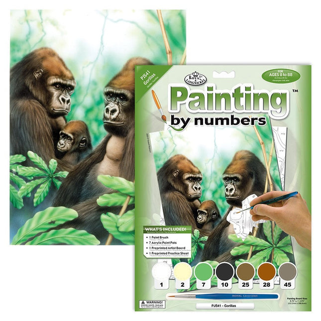 Paint by numbers gorillas