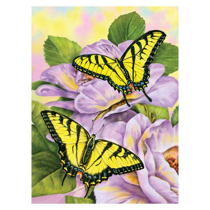 Painted. num. swallowtail butterflies