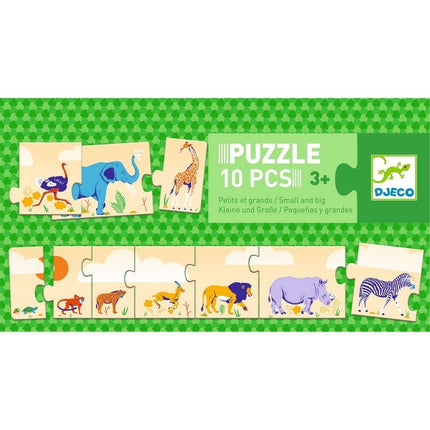 Djeco puzzle 10 pcs petits et grands