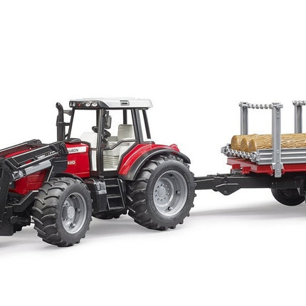 Massey ferguson 7480 avec charg. frontal + rem. - bruder 02046