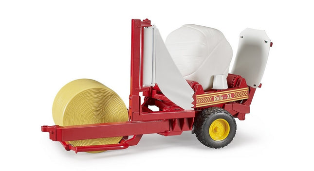 White and yellow round baler - bruder 02122