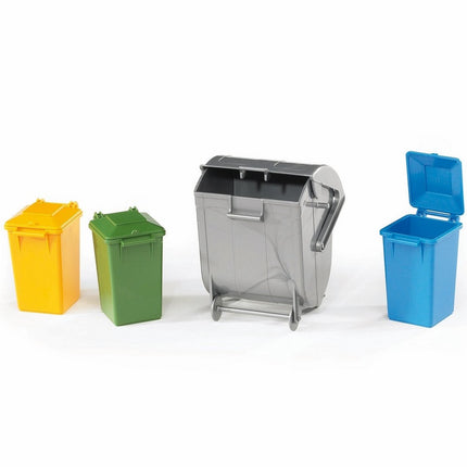 Bruder 026 Trash Can Kit (Three Small Trash Cans and One Large Trash Can)