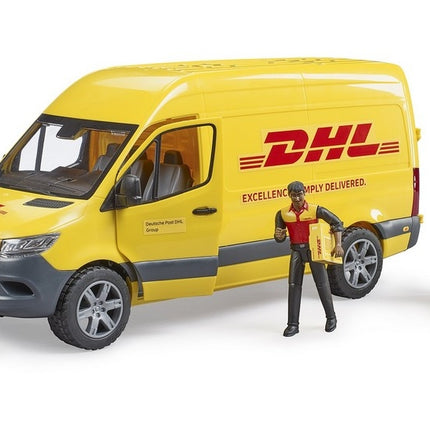 Mb sprinter dhl camion avec livreur - bruder 02671