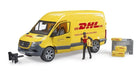 Mb sprinter dhl camion avec livreur - bruder 02671