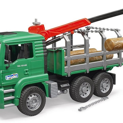 Man timber transport truck with loading crane - bruder 02769