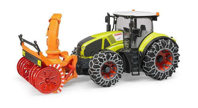 Claas axion 950 with snow chains and snowblower - bruder 0301