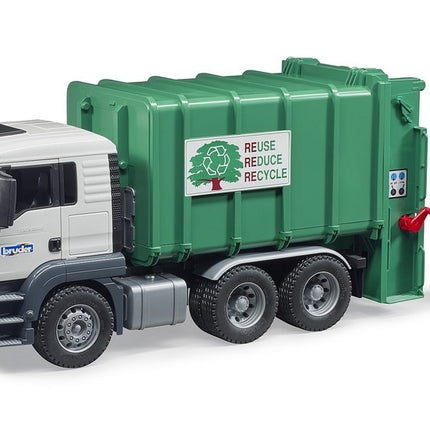 Recycling truck with rear discharge - bruder 03763