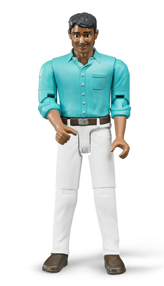 Man with medium skin type and white pants - bruder 60003