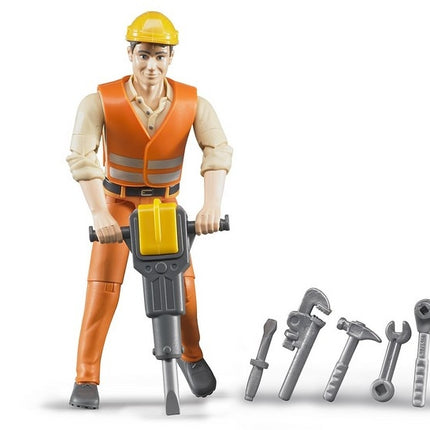 Construction worker with accessories - bruder 60020