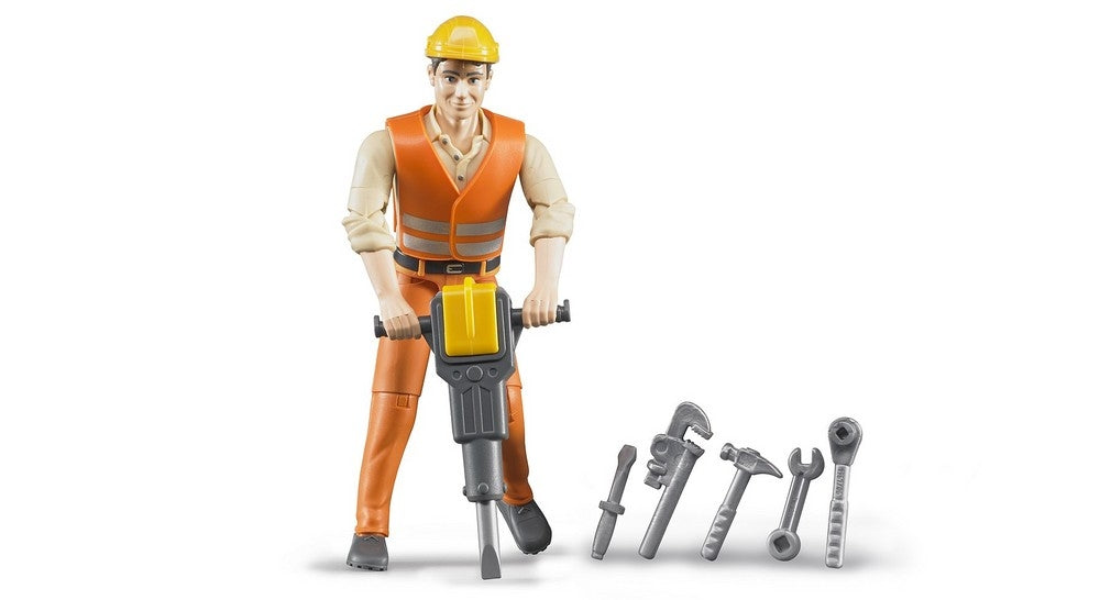 Construction worker with accessories - bruder 60020