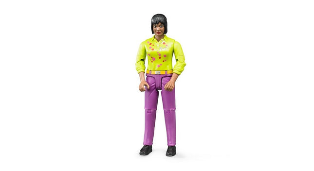 Woman with medium skin type and purple pants - bruder 60403