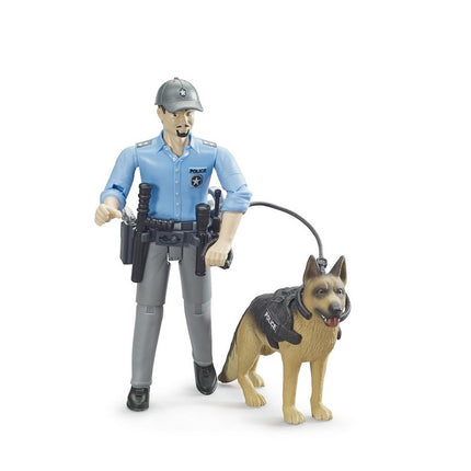 Policier bworld avec chien - bruder 62150