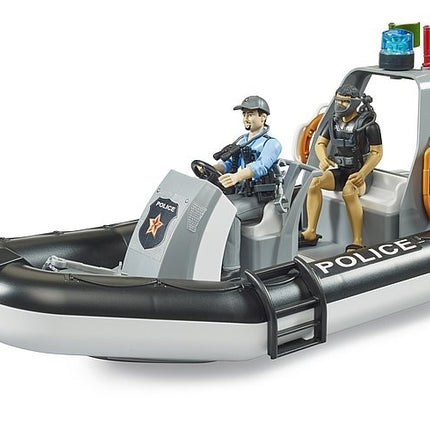 Bruder 62733 Inflatable Police Boat with Policemen