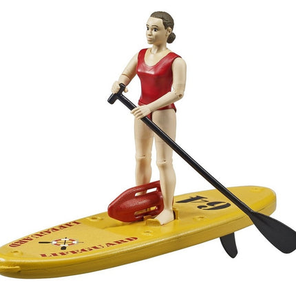 Maître-nageur bworld avec stand up paddle - bruder 62785