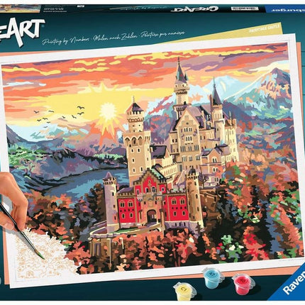 Painted by num ravensburger 12x16'' fairytale castle