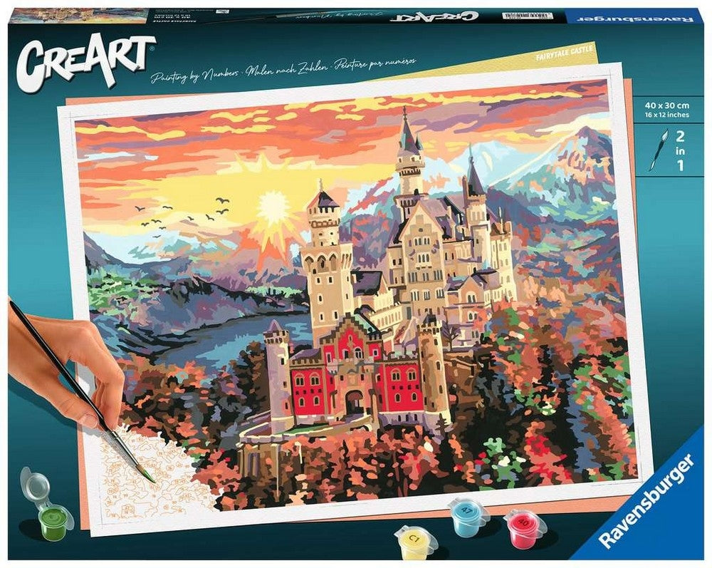 Painted by num ravensburger 12x16'' fairytale castle