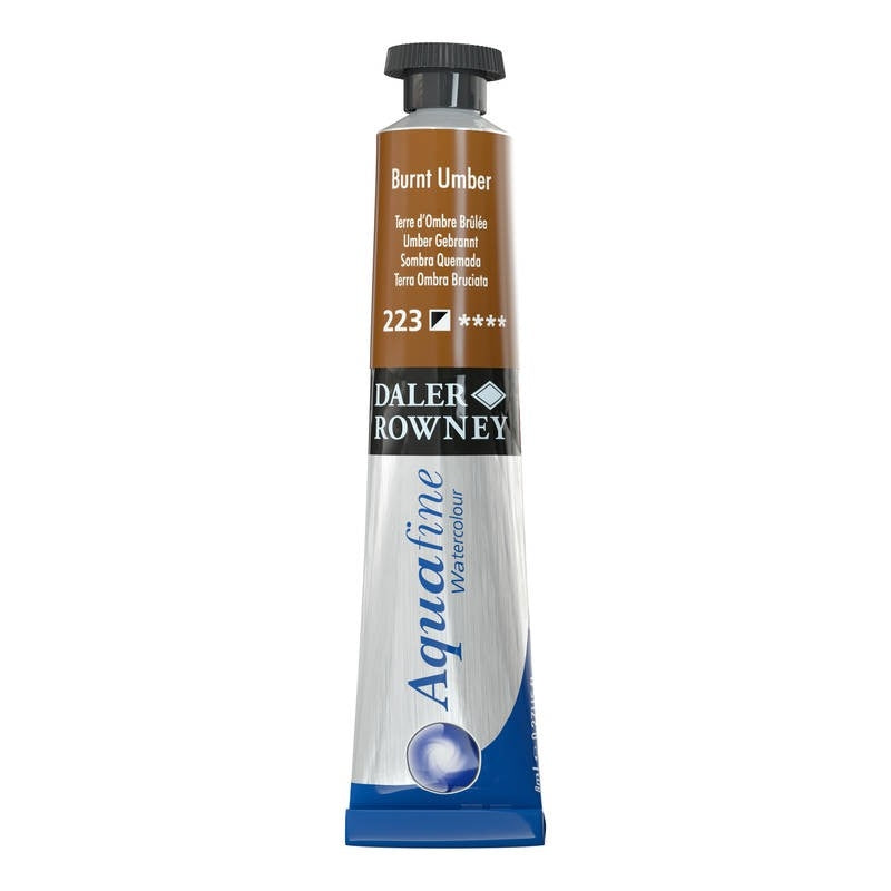 Aquafine watercolor burnt umber 223 8ml