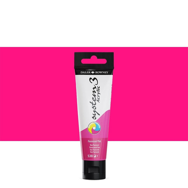 Acrylic system3 fluorescent pink 538 150ml