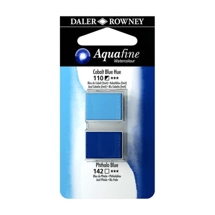 Aquafine watercolor cobalt blue hue/ phthalo blue 110/142