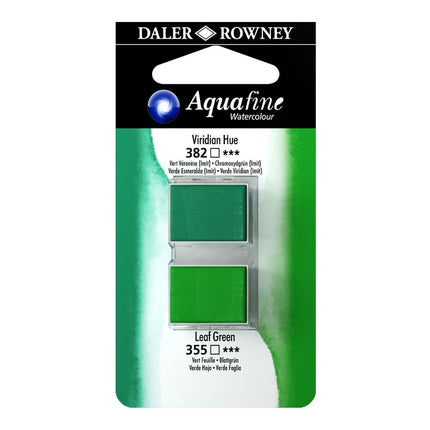 Aquafine watercolor viridian hue/leaf green 382/355