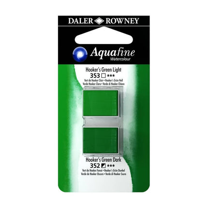 Aquafine watercolor hookers green light/hookers green dark 3