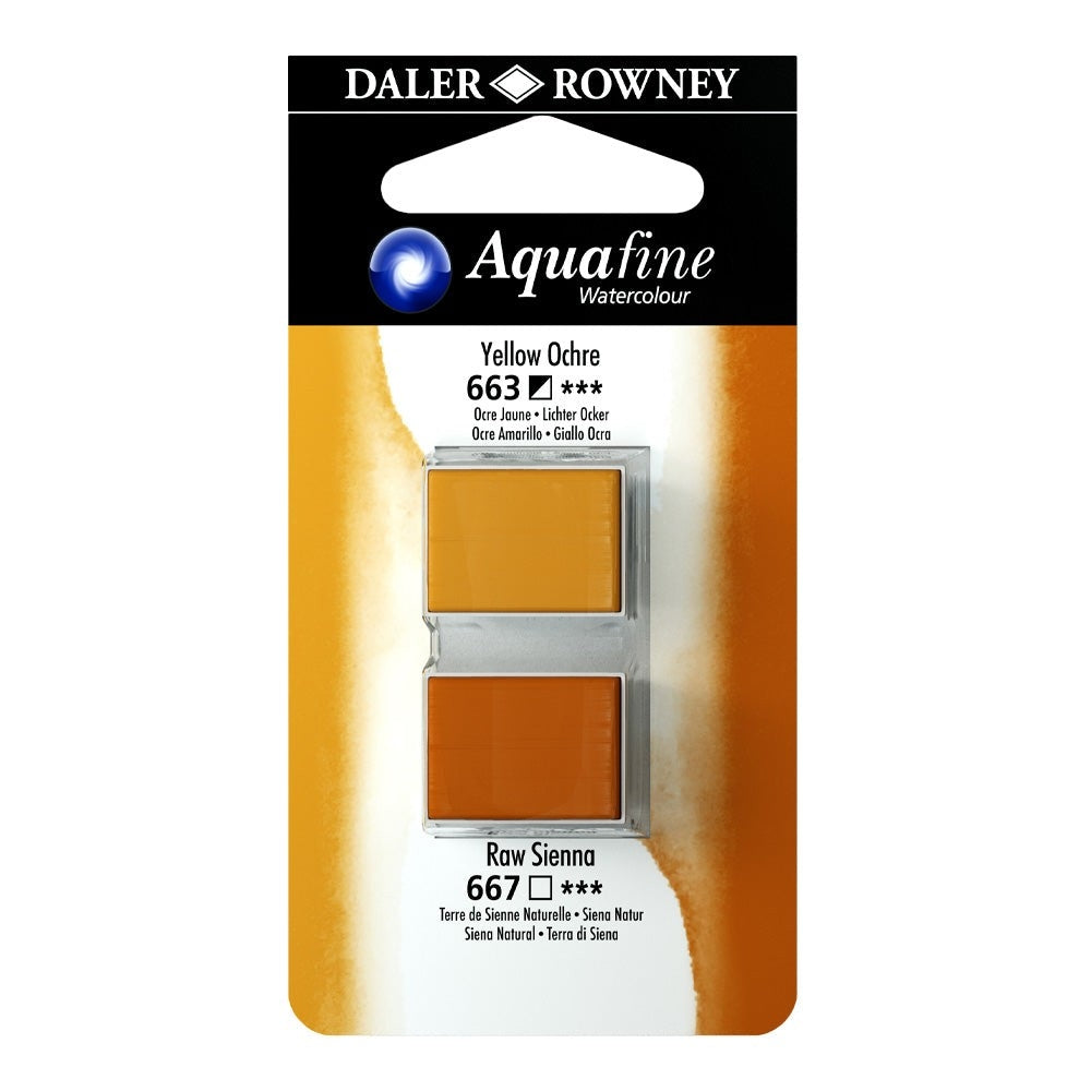 Aquafine watercolor yellow ochre/raw sienna 663/667