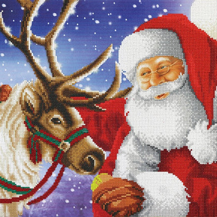 Canvas (16x20") diamond painting - santa's best friend