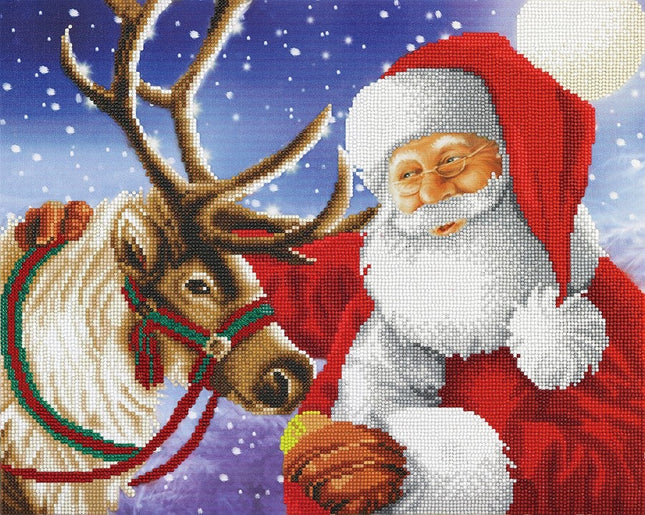 Canvas (16x20") diamond painting - santa's best friend