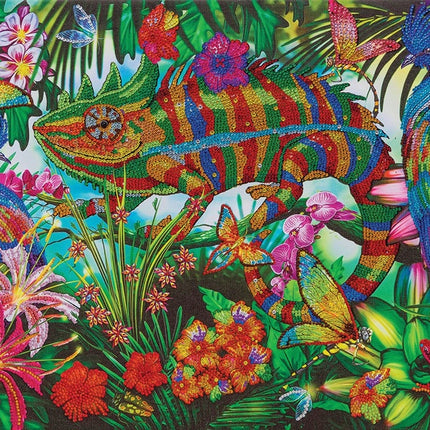 Crystal art 16x20'' chameleon jungle