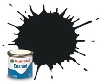 Humbrol enamel 14ml black gloss 21