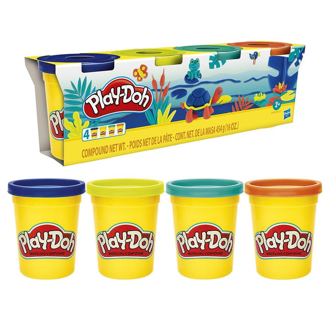 Set of 4 pots of play-doh modeling clay