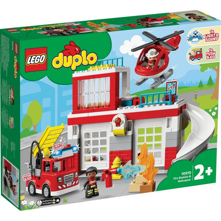 Lego duplo 10970 fire station &amp; helicopter