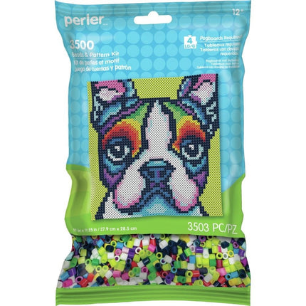 Perler 3500 Boston Terrier Rainbow