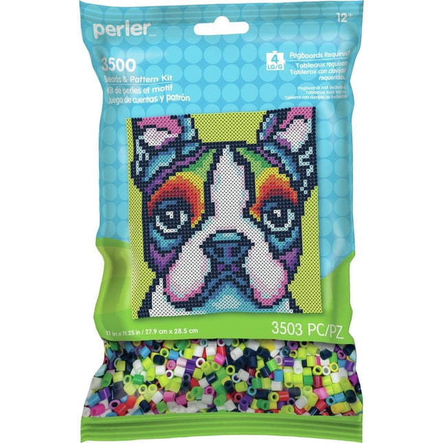 Perler 3500 Boston Terrier Rainbow