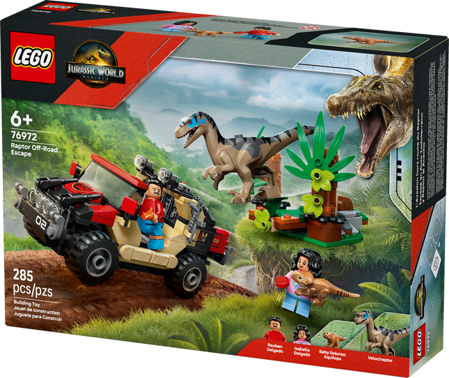 Lego Jurassic 76972 L’évasion hors route du Raptor