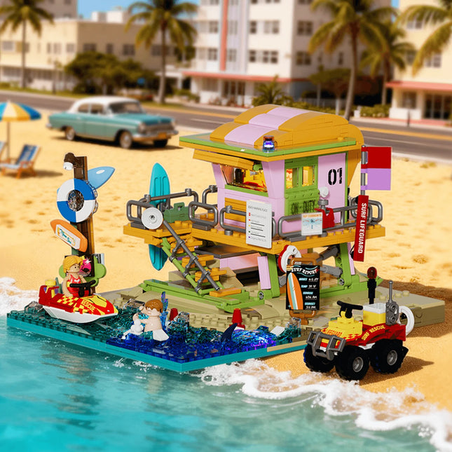 Lumibricks Beach Lifeguard Tower 1015PCS