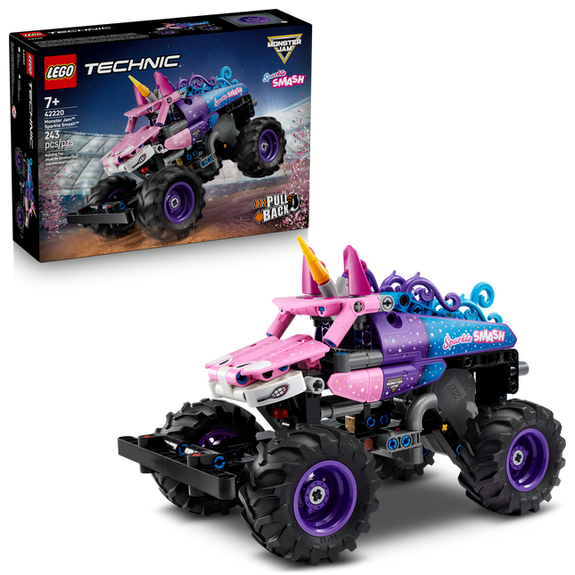 Lego Technic 42220 Monster Jam™ Sparkle Smash™ à rétrofriction