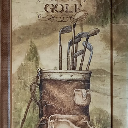 Antique Golf Magnetic Flap Journal Simple Dream 7in X 9.5in