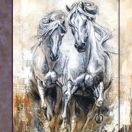 Spiral Journal 9.5"X9.5" - Racehorses