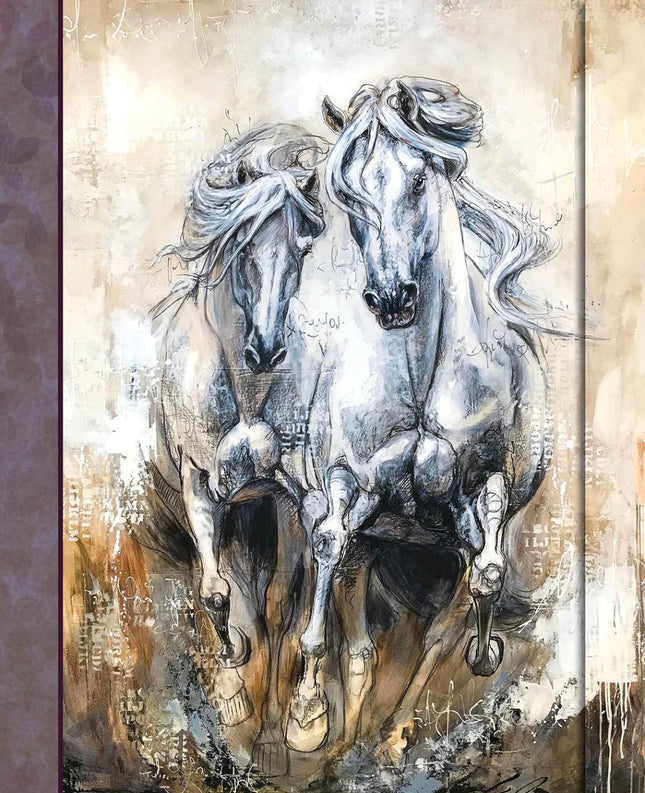 Journal spiral 9.5"X9.5" -Chevaux de course