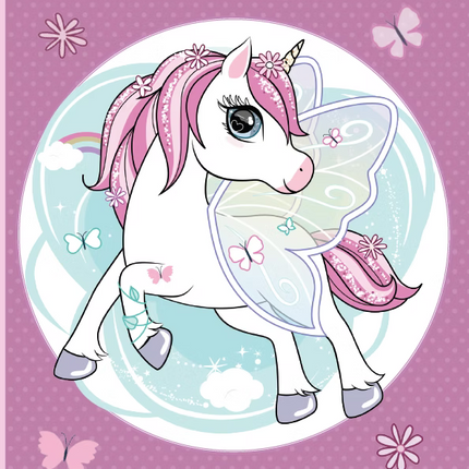 Cahier de notes avec cadenas licorne