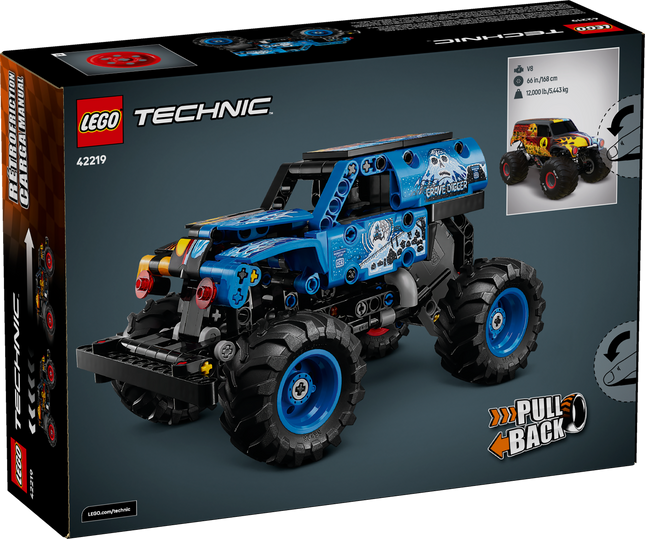 Lego Technic 42219 Monster Jam™ Grave Digger™ Feu et glace