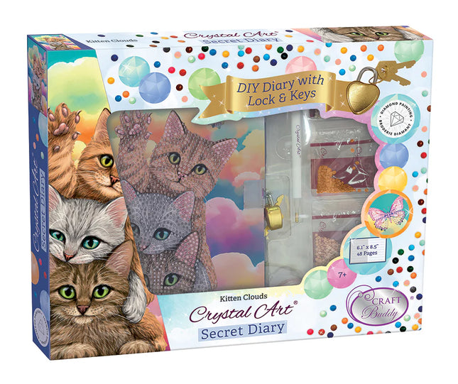 Kit journal intime CA : Chaton nuages