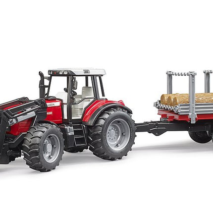 Massey ferguson 7480 avec charg. frontal + rem. - bruder 02046