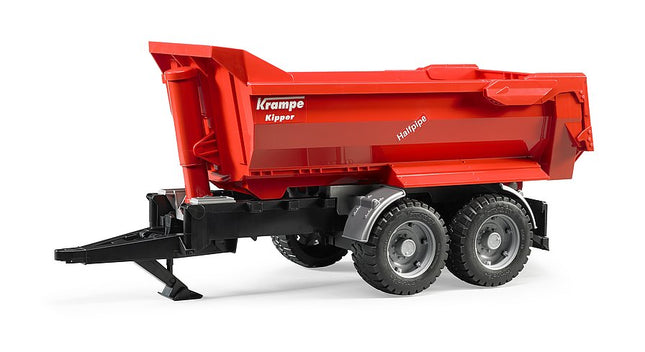 Remorque basculante semi-ronde à essieu tandem krampe - bruder 02225