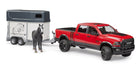 Ram 2500 power wagon avec van pour chevaux - bruder 02501